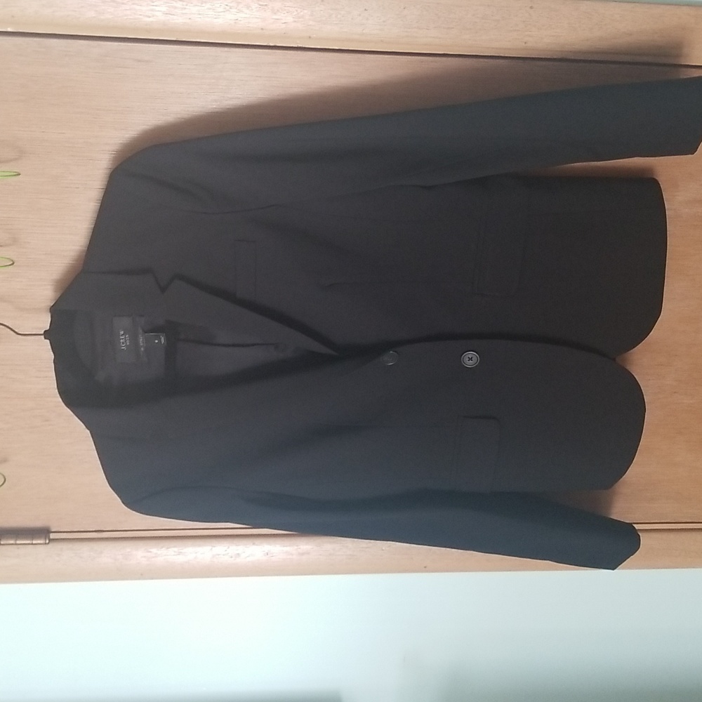 J Crew Black 1035 Italian 2 Button Blazer Jacket sz 6